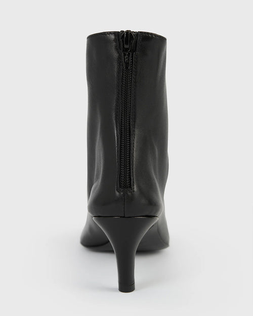 SOFT NAPPA ANKLE BOOTS / BLACK