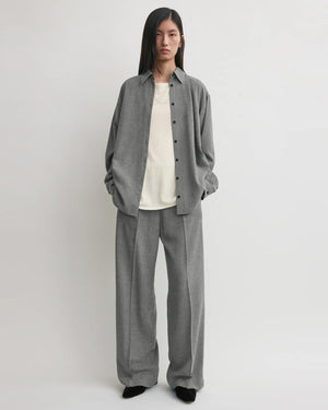 CLASSIC FLUID SHIRT / MID GREY MELANGE