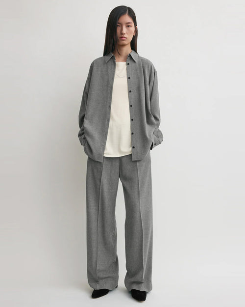 CLASSIC FLUID SHIRT / MID GREY MELANGE