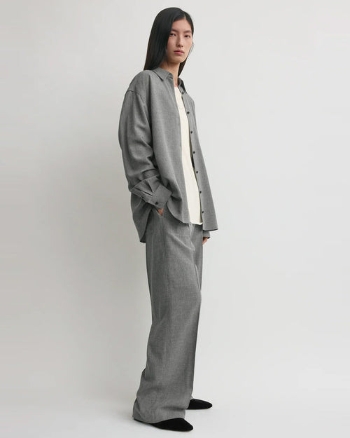 CLASSIC FLUID SHIRT / MID GREY MELANGE