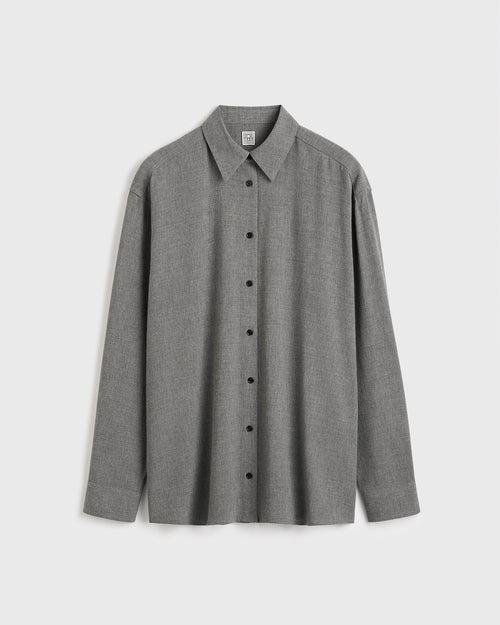 CLASSIC FLUID SHIRT / MID GREY MELANGE