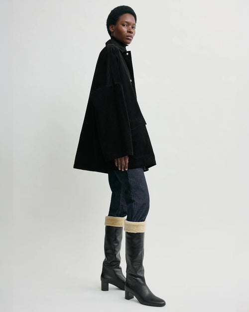 CORD OVERSHIRT JACKET / BLACK