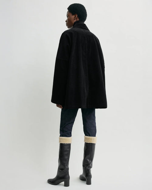 CORD OVERSHIRT JACKET / BLACK