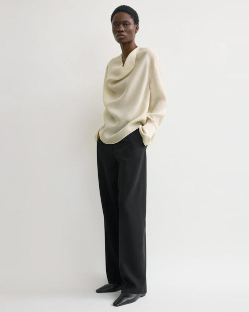 COWL BLOUSE / ECRU