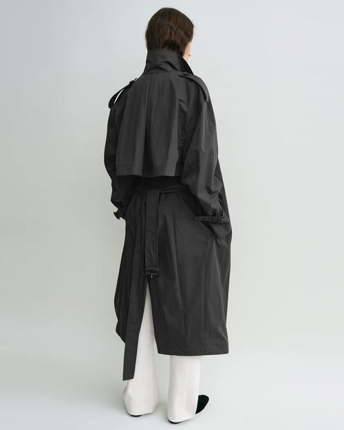 CRISP SUMMER TRENCH / WASHED BLACK