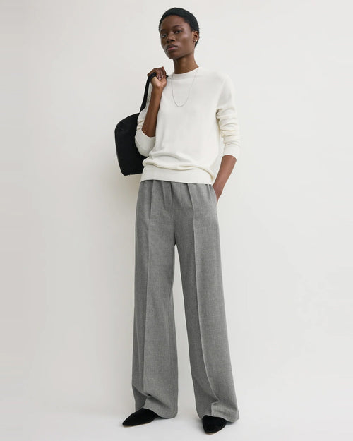 FLUID WINTER TROUSERS / MID GREY MELANGE