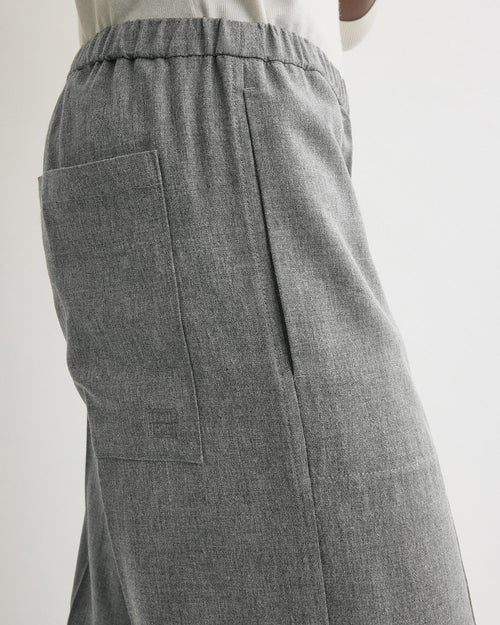 FLUID WINTER TROUSERS / MID GREY MELANGE