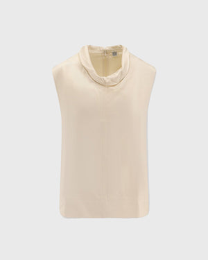 HIGH NECK TOP / ECRU