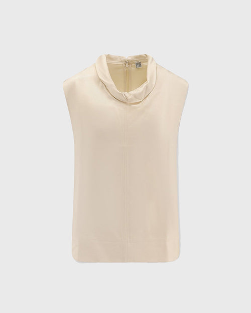 HIGH NECK TOP / ECRU