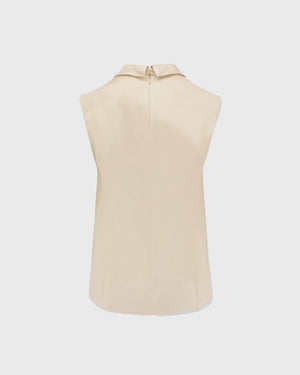 HIGH NECK TOP / ECRU