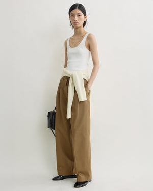 RELAXED TWILL TROUSERS / HAZEL