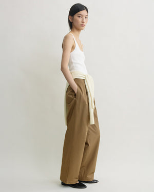 RELAXED TWILL TROUSERS / HAZEL