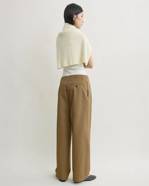 RELAXED TWILL TROUSERS / HAZEL