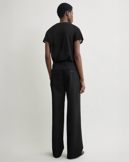 RELAXED TWILL TROUSERS / BLACK