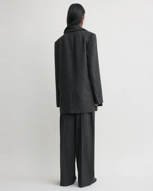 SCARF BLAZER / CHARCOAL MELANGE