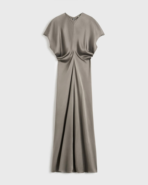 SLOUCH WAIST DRESS / TAUPE