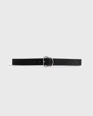 SWIRL SUEDE BELT / BLACK