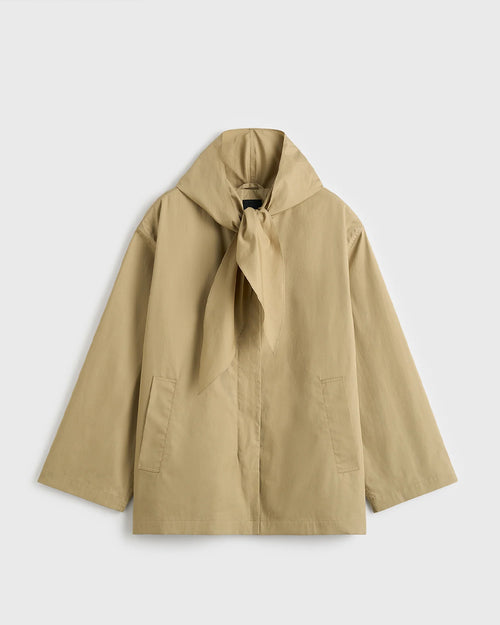 TECHNICAL SCARF JACKET / CASHEW