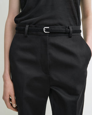 THIN SUEDE BELT / BLACK