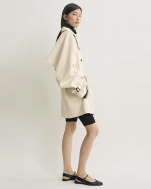 WASHED COTTON TRENCH / STONE