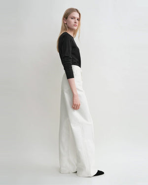 WIDE LEG DENIM / WHITE