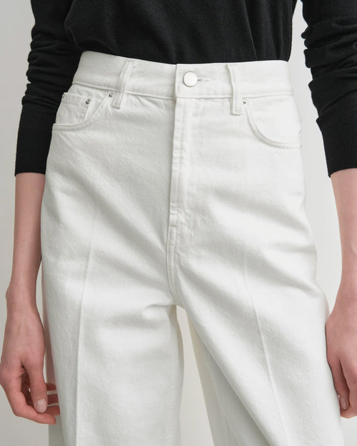 WIDE LEG DENIM / WHITE