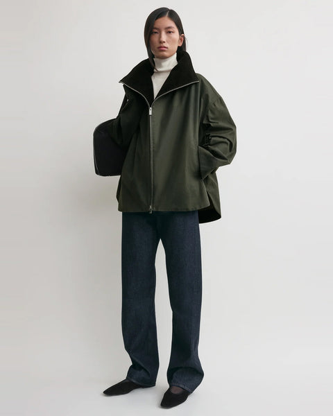 Shop TOTEME ZIPPED COUNTRY JACKET / FOREST from thisisFABRIC