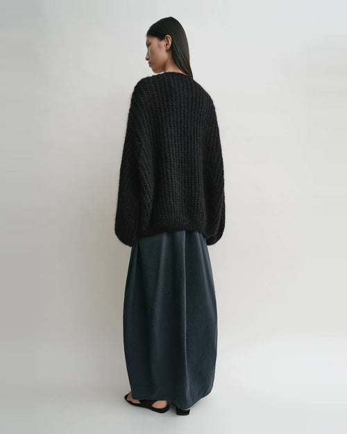 PUFFED CARDIGAN / BLACK