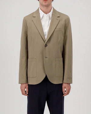 TRAVEL BLAZER COTTON JERSEY / TAUPE