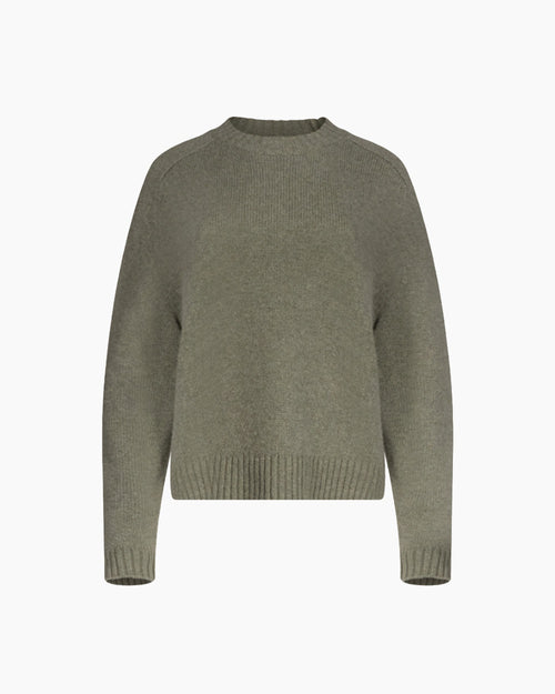 NEW JILL CREWNECK SWEATER / MOSS