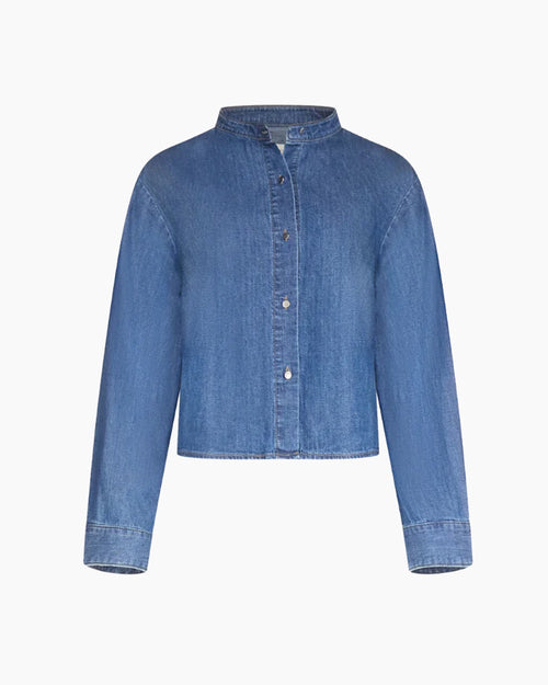 STAND COLLAR CUT OFF SHIRT / PARIS