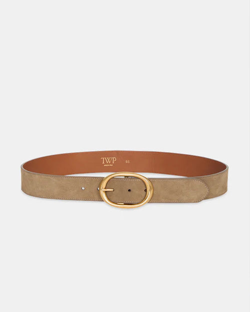 WIDE BELT / PETRIFIED OAK SUEDE