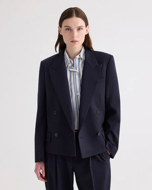 CROPPED HARPER BLAZER / MIDNIGHT