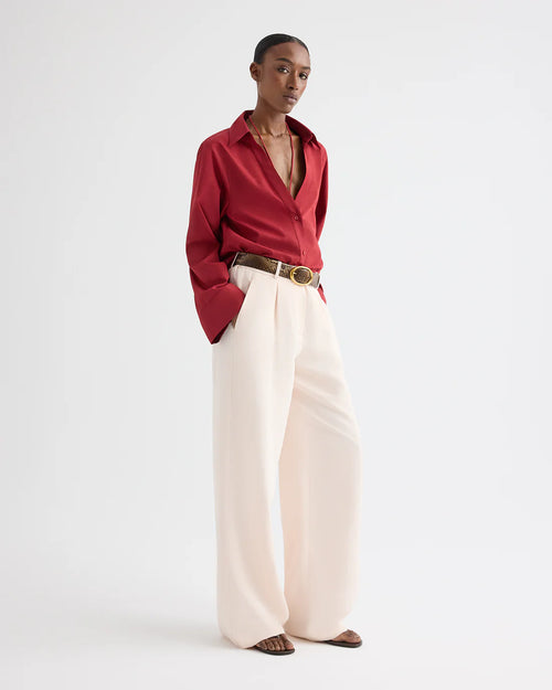 DEEP V RELAXED SHIRT / KARANDA RED