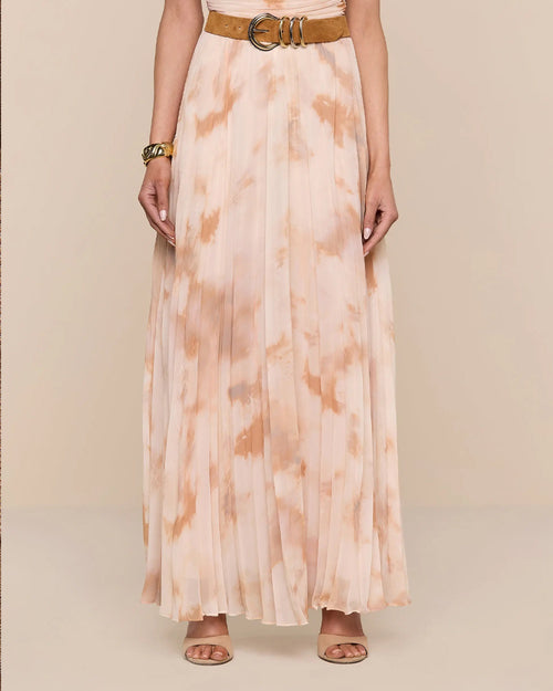 TORIN PLEATED MAXI SKIRT /  MULTI TIE DYE