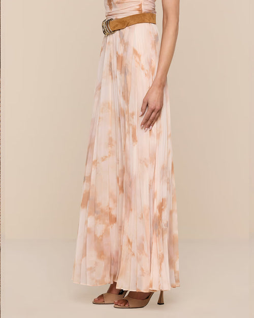 TORIN PLEATED MAXI SKIRT /  MULTI TIE DYE