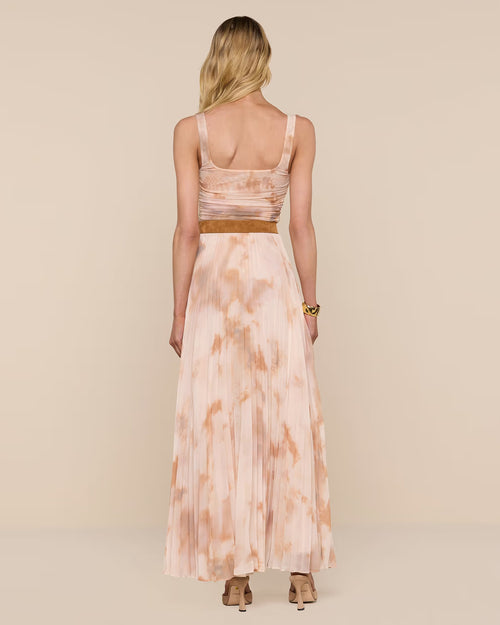 TORIN PLEATED MAXI SKIRT /  MULTI TIE DYE