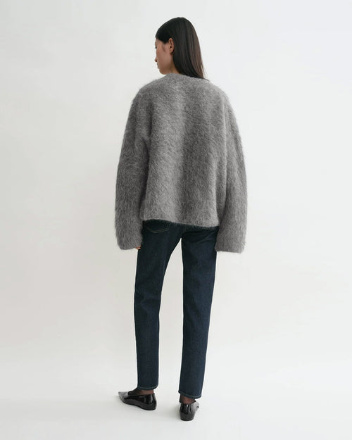 BOXY ALPACA KNIT / DARK GREY MELANGE