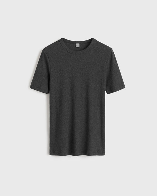 CLASSIC RIB TEE / CHARCOAL MELANGE