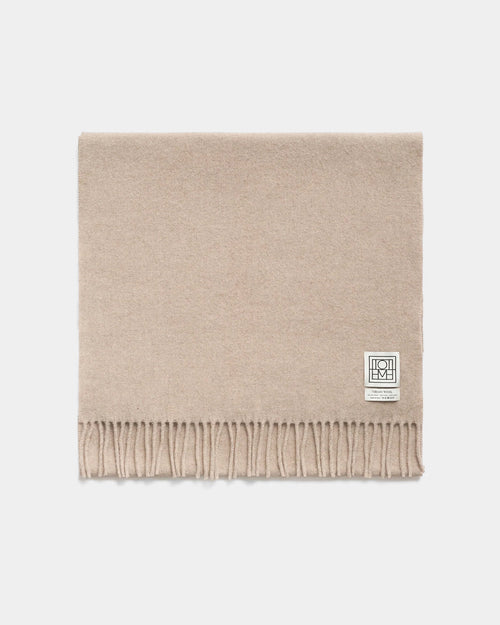 CLASSIC WOOL SCARF / LIGHT BEIGE MELANGE