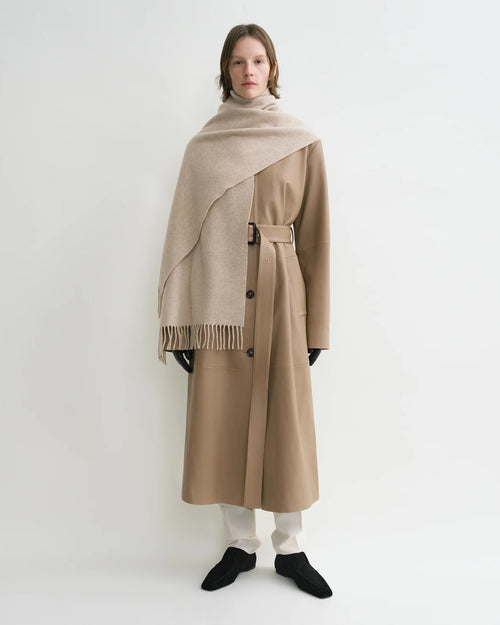 CLASSIC WOOL SCARF / LIGHT BEIGE MELANGE