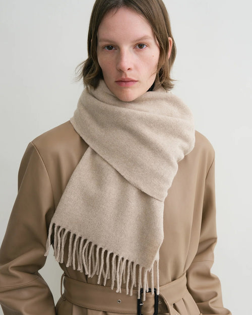 CLASSIC WOOL SCARF / LIGHT BEIGE MELANGE