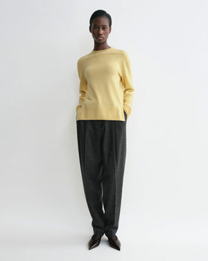 CREW-NECK CASHMERE KNIT / SOFT YELLOW