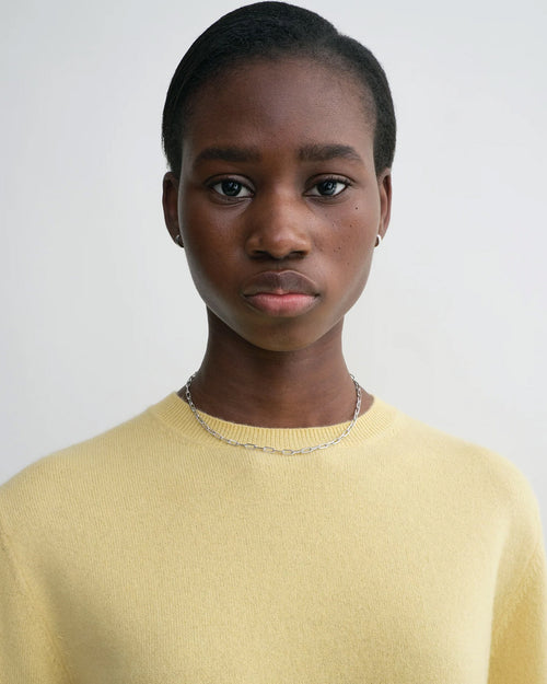 CREW-NECK CASHMERE KNIT / SOFT YELLOW