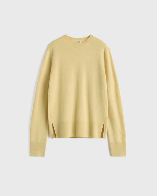 CREW-NECK CASHMERE KNIT / SOFT YELLOW