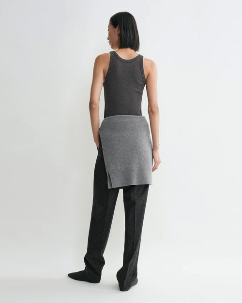 CURVED RIB TANK / CHARCOAL MELANGE