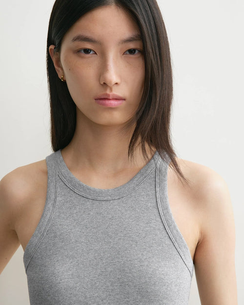 CURVED RIB TANK / GREY MELANGE