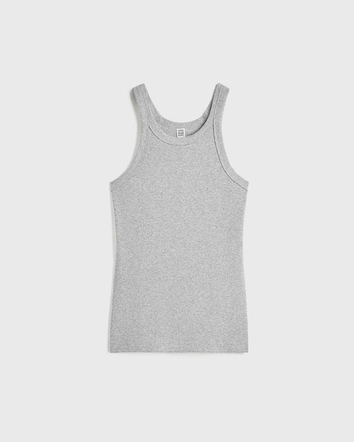 CURVED RIB TANK / GREY MELANGE