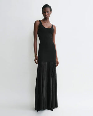 EVENING TANK DRESS / BLACK