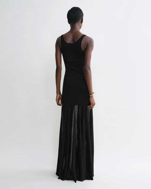 EVENING TANK DRESS / BLACK